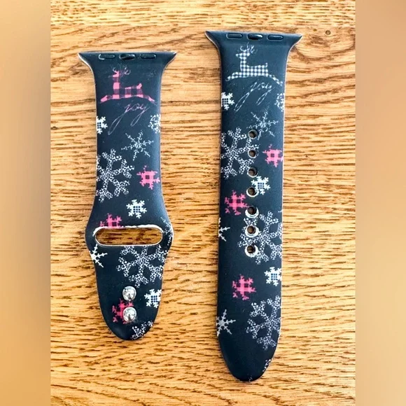 NWT Fancy Bands Deer Joy Print Silicone Band For Apple Watch Size 42/44MM S/M - Picture 3 of 11